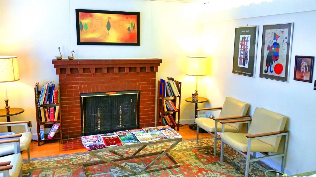 Office waiting room with chairs